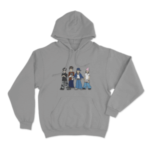 Lngshot 4 ShoBoiz Cartoon Unisex Hoodie Grey