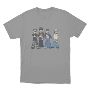 Lngshot 4 ShoBoiz Cartoon Unisex T Shirt Grey