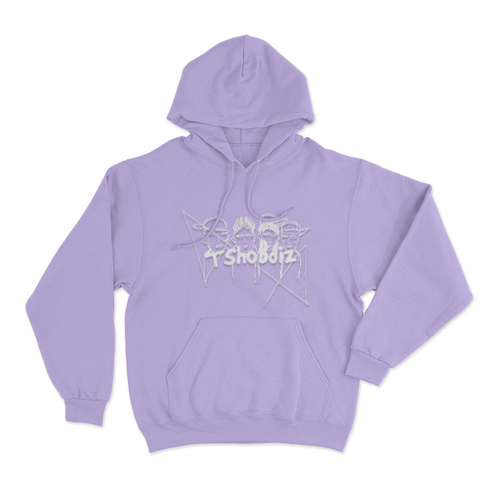 Lngshot 4 ShoBoiz Sketch Unisex Hoodie Purple Lngshot 4 ShoBoiz Sketch Unisex Hoodie Purple