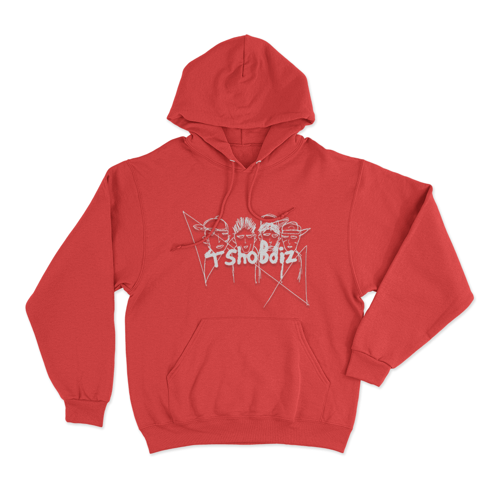 Lngshot 4 ShoBoiz Sketch Unisex Hoodie Red Lngshot 4 ShoBoiz Sketch Unisex Hoodie Red