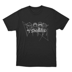 Lngshot 4 ShoBoiz Sketch Unisex T Shirt Black 1