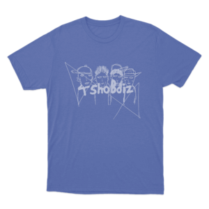Lngshot 4 ShoBoiz Sketch Unisex T Shirt Blue 1