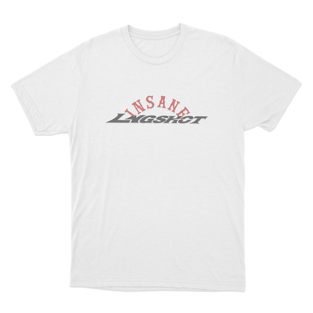 Lngshot x Insane Garage Unisex T Shirt White Lngshot x Insane Garage Unisex T Shirt White